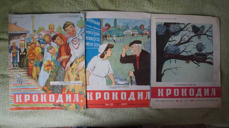 Крокодил. Литературно-художественный иллюстрированный сатирический журнал. 1957 г. № 24, 31