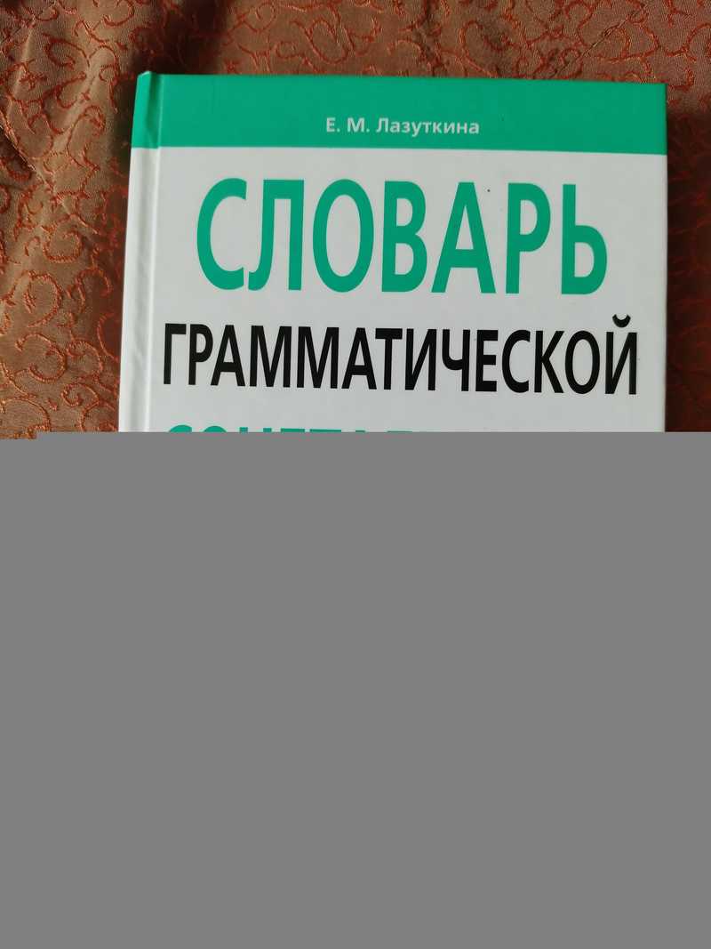 Словарь грамматической сочетаемости слов русского языка